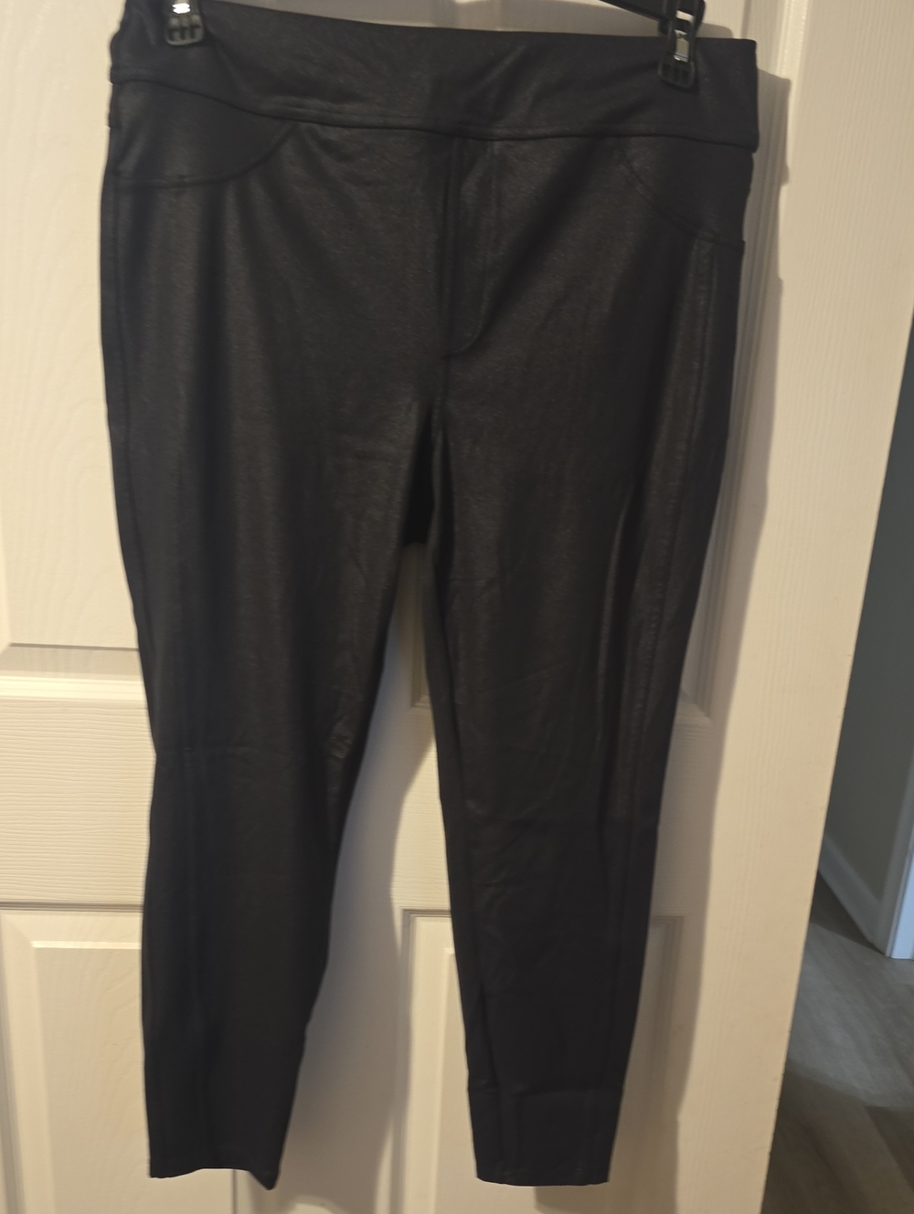 HALARA Black Faux Leather Leggings